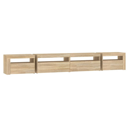 TV-Schrank mit LED-Leuchten Sonoma-Eiche 270x35x40 cm