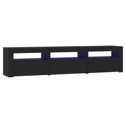 TV-Schrank mit LED-Leuchten Schwarz 180x35x40 cm