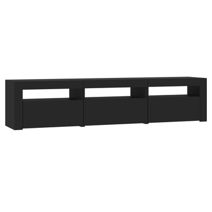 TV-Schrank mit LED-Leuchten Schwarz 180x35x40 cm