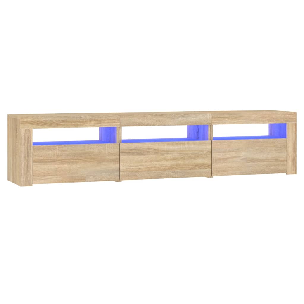 TV-Schrank mit LED-Leuchten Sonoma-Eiche 180x35x40 cm