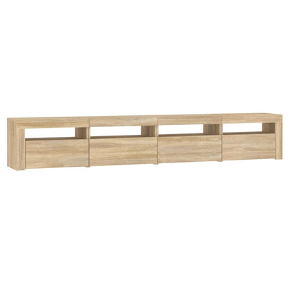 TV-Schrank mit LED-Leuchten Sonoma-Eiche 240x35x40 cm