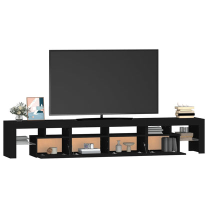 TV-Schrank mit LED-Leuchten Schwarz 230x36,5x40 cm