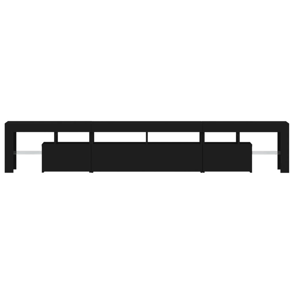 TV-Schrank mit LED-Leuchten Schwarz 230x36,5x40 cm