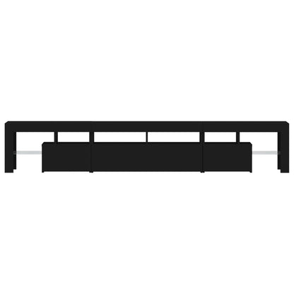 TV-Schrank mit LED-Leuchten Schwarz 230x36,5x40 cm