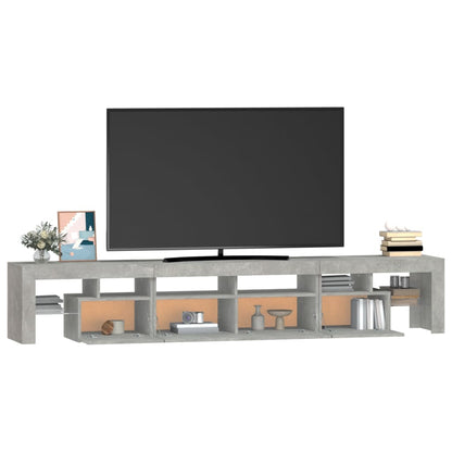 TV-Schrank mit LED-Leuchten Betongrau 230x36,5x40 cm