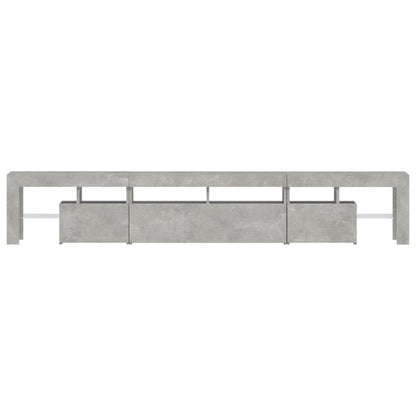 TV-Schrank mit LED-Leuchten Betongrau 230x36,5x40 cm