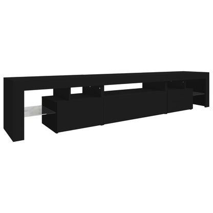 TV-Schrank mit LED-Leuchten Schwarz 215x36,5x40 cm