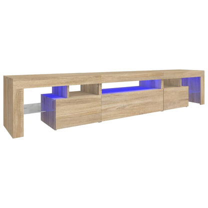 TV-Schrank mit LED-Leuchten Sonoma-Eiche 215x36,5x40 cm