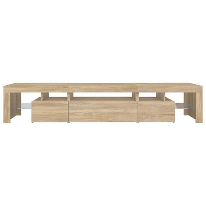 TV-Schrank mit LED-Leuchten Sonoma-Eiche 215x36,5x40 cm