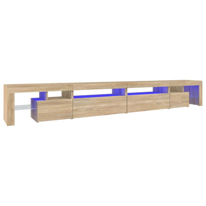 TV-Schrank mit LED-Leuchten Sonoma-Eiche 290x36,5x40 cm