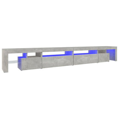 TV-Schrank mit LED-Leuchten Betongrau 290x36,5x40 cm