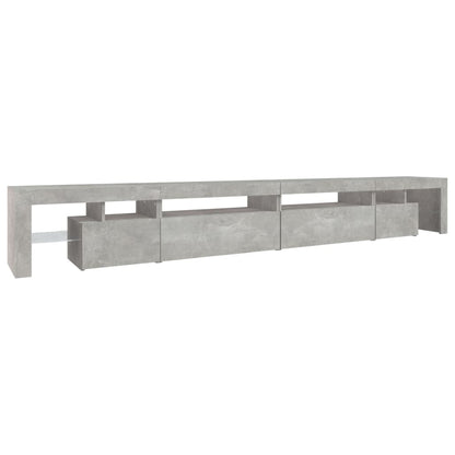 TV-Schrank mit LED-Leuchten Betongrau 290x36,5x40 cm