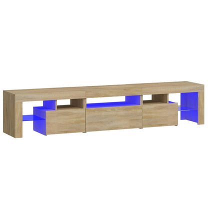 TV-Schrank mit LED-Leuchten Sonoma-Eiche 200x36,5x40 cm