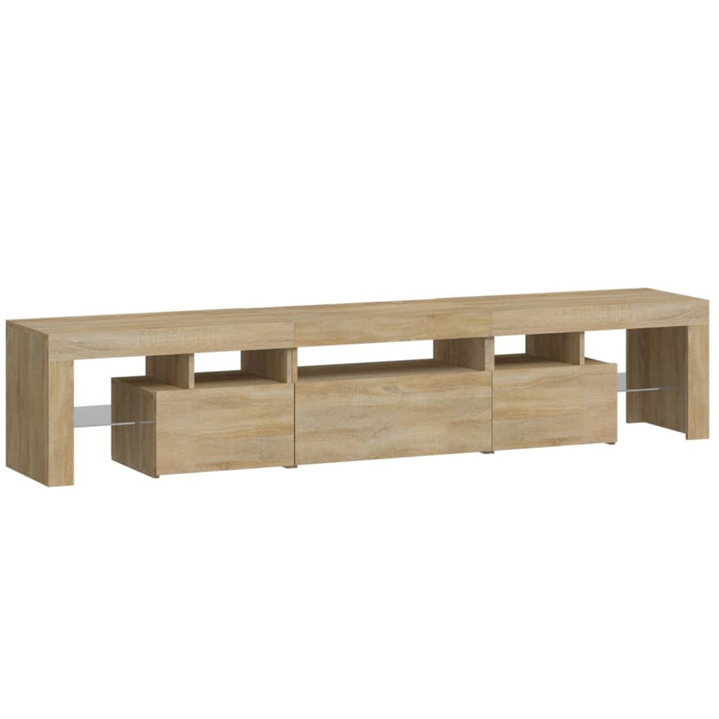 TV-Schrank mit LED-Leuchten Sonoma-Eiche 200x36,5x40 cm