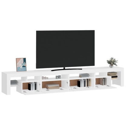 TV-Schrank mit LED-Leuchten Weiß 260x36,5x40 cm