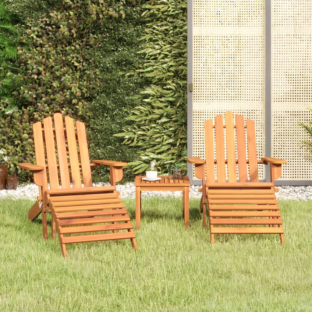 3-tlg. Garten-Lounge-Set Adirondack Massivholz Akazie