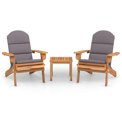 3-tlg. Garten-Lounge-Set Adirondack Massivholz Akazie