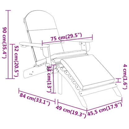 3-tlg. Garten-Lounge-Set Adirondack Massivholz Akazie