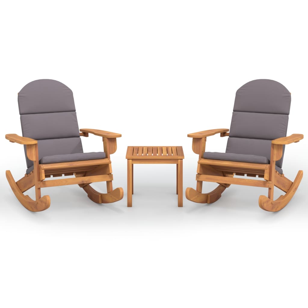 3-tlg. Garten-Lounge-Set Adirondack Massivholz Akazie