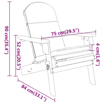 4-tlg. Garten-Lounge-Set Adirondack Massivholz Akazie