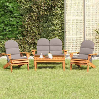 4-tlg. Garten-Lounge-Set Adirondack Massivholz Akazie