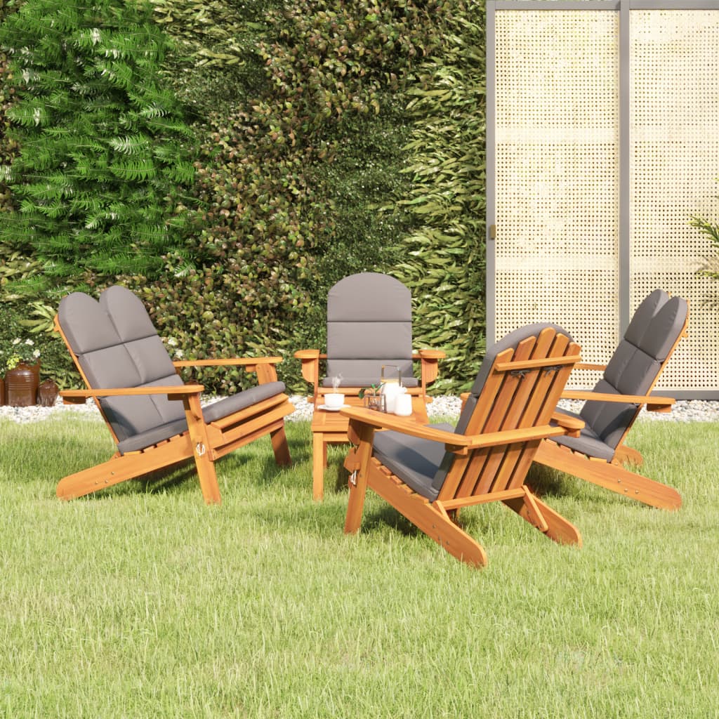 5-tlg. Garten-Lounge-Set Adirondack Massivholz Akazie