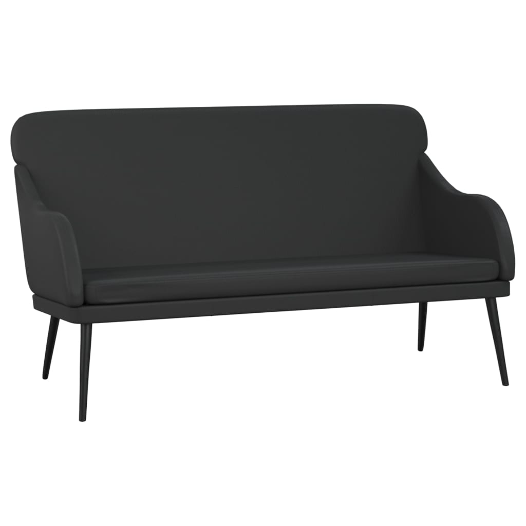 Sitzbank Schwarz 110x76x80 cm Kunstleder