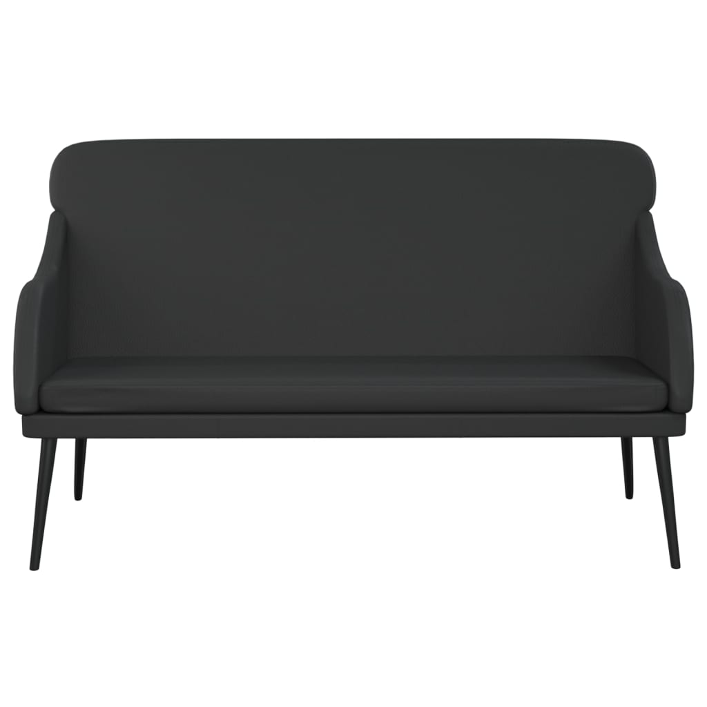 Sitzbank Schwarz 110x76x80 cm Kunstleder