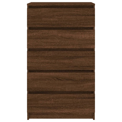 Drawer cabinet brown oak look 60x36x103 cm wood material