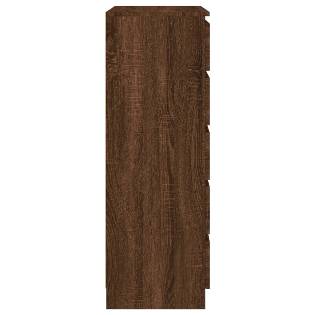 Drawer cabinet brown oak look 60x36x103 cm wood material