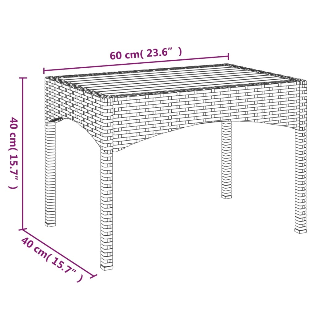 Garten-Relaxstühle 2 Stk. mit Tisch Schwarz Poly Rattan