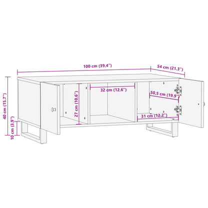 Couchtisch 100x54x40 cm Altholz Massiv & Holzwerkstoff