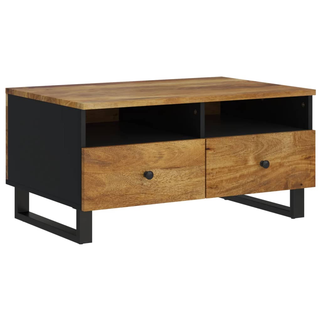 Couchtisch 80x54x40 cm Massivholz Mango & Holzwerkstoff