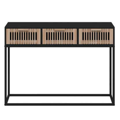 Konsolentisch Schwarz 105x30x75 cm Holzwerkstoff und Eisen