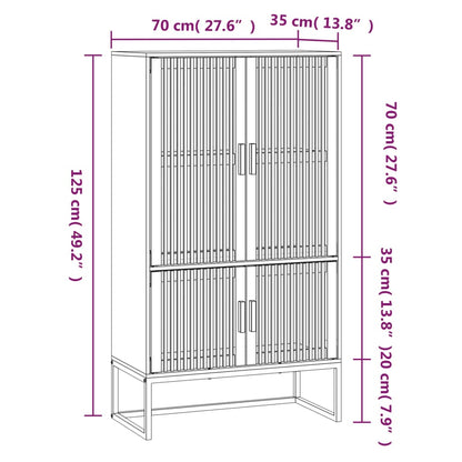 Highboard 70x35x125 cm wood material