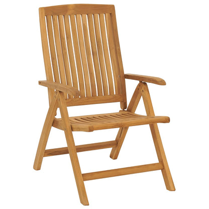 Garden chairs 2 pcs. Adjustable solid teak wood