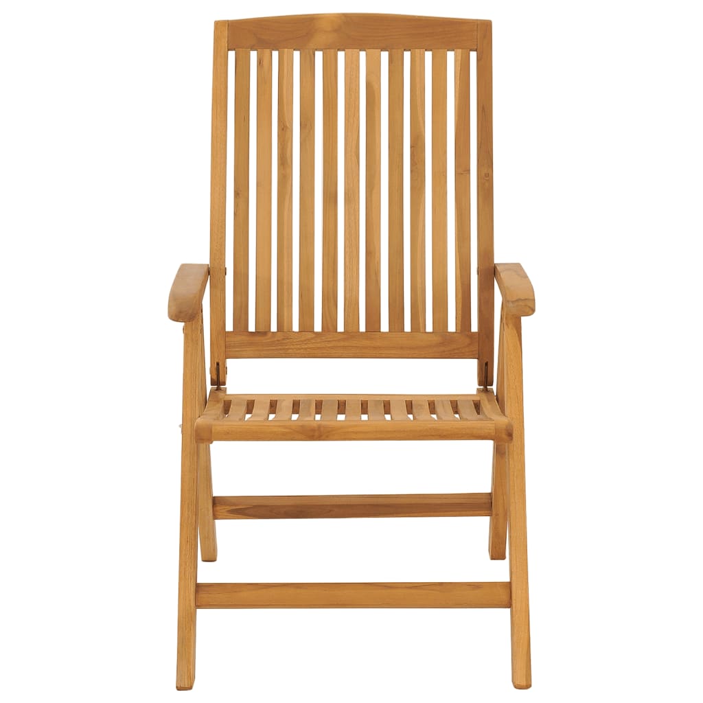 Garden chairs 2 pcs. Adjustable solid teak wood