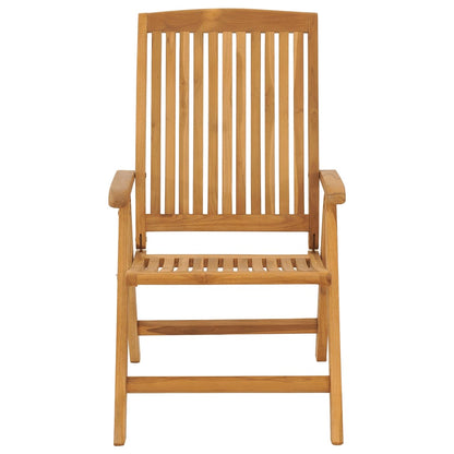 Garden chairs 2 pcs. Adjustable solid teak wood