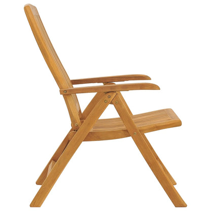 Garden chairs 2 pcs. Adjustable solid teak wood