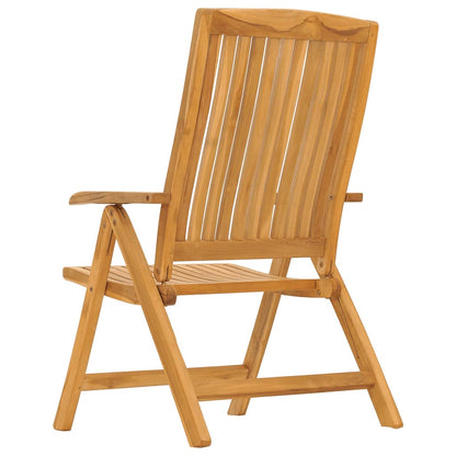 Garden chairs 2 pcs. Adjustable solid teak wood