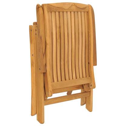 Garden chairs 2 pcs. Adjustable solid teak wood