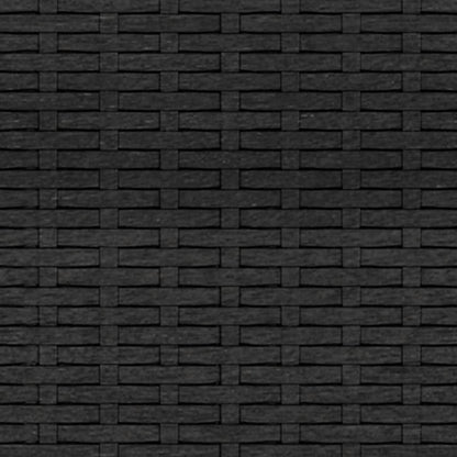 Garden Lounge Set Black Poly Rattan