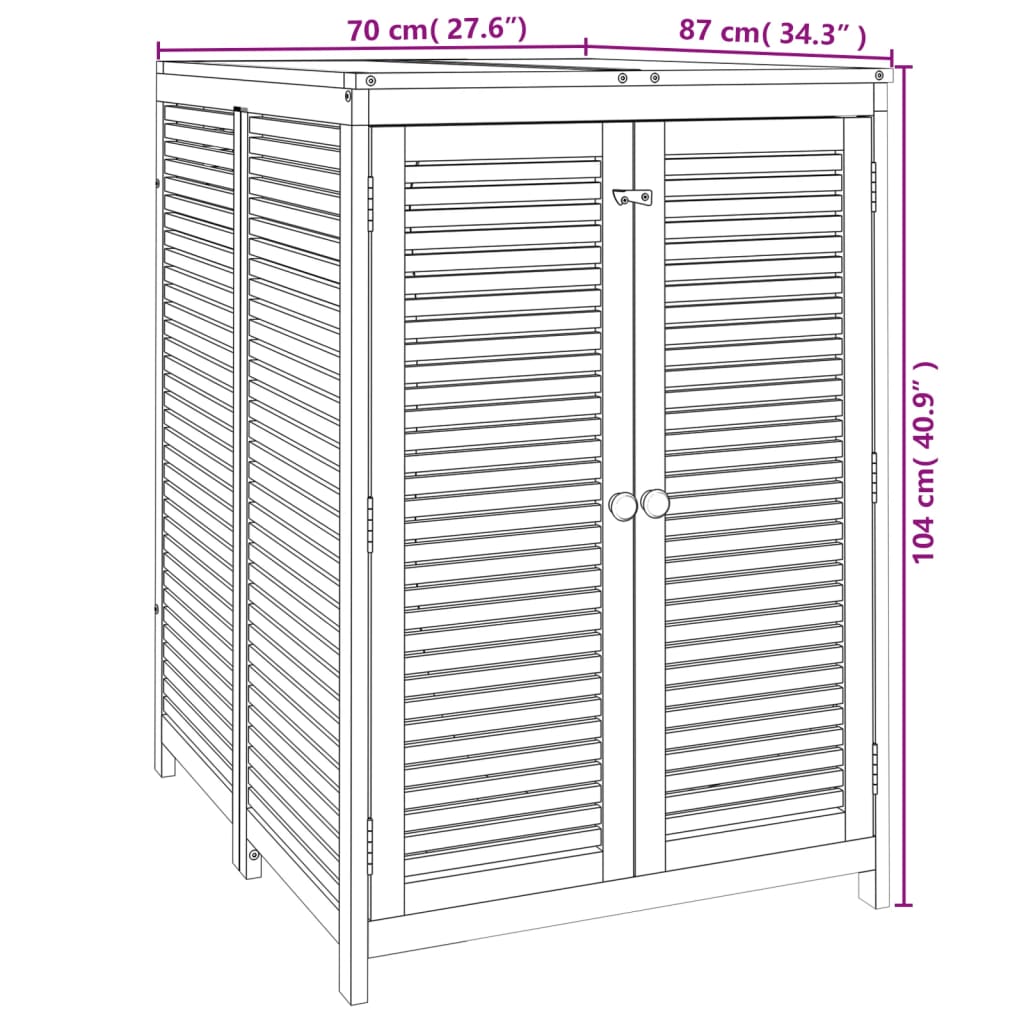 Garden box 70x87x104 cm solid acacia wood