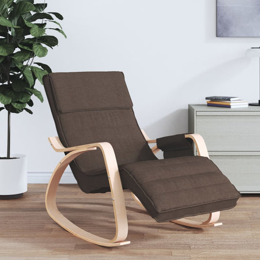 Rocking chair dark brown fabric