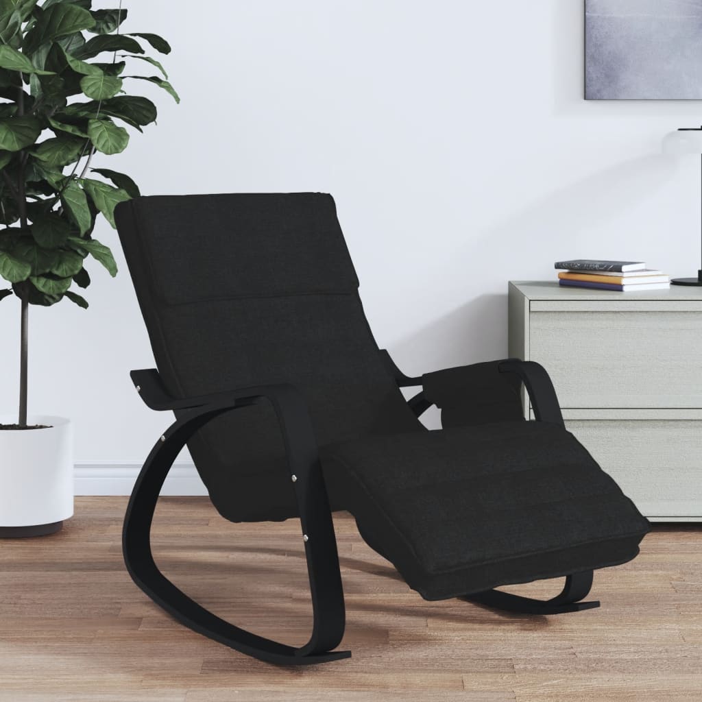 Rocking chair black fabric