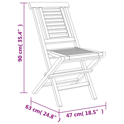 5-tlg. Garten-Essgruppe Massivholz Teak