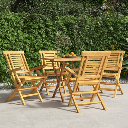 Gartenstühle 4 Stk. Klappbar 56x63x90 cm Massivholz Teak