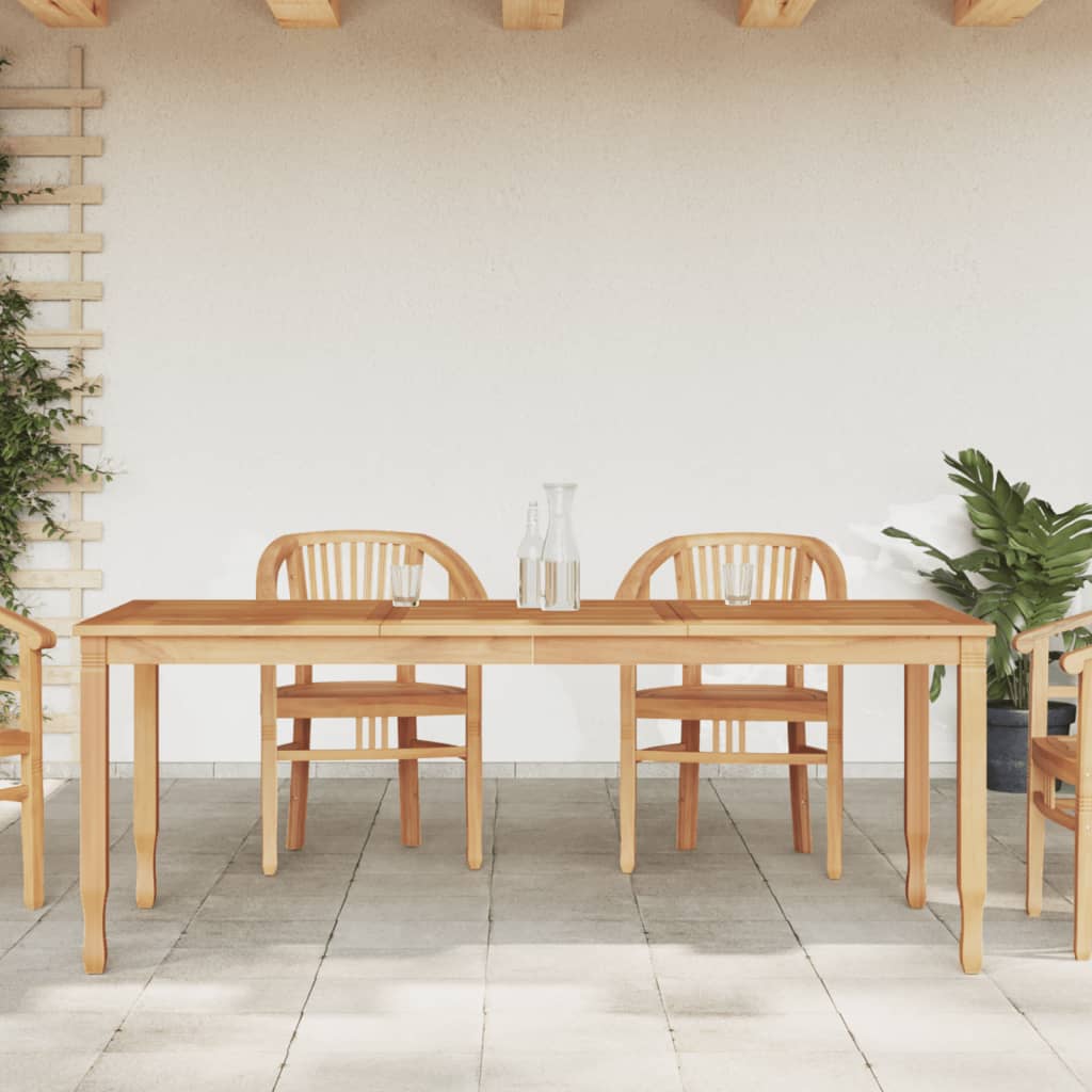 Garten-Esstisch 200x90x75 cm Massivholz Teak