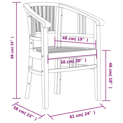 5-tlg. Garten-Essgruppe Massivholz Teak