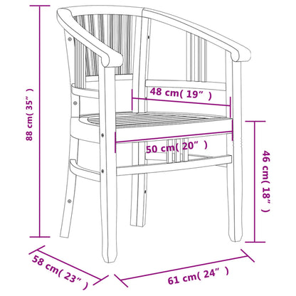 7-tlg. Garten-Essgruppe Massivholz Teak